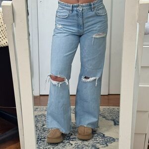 Zara Distressed Denim Jeans